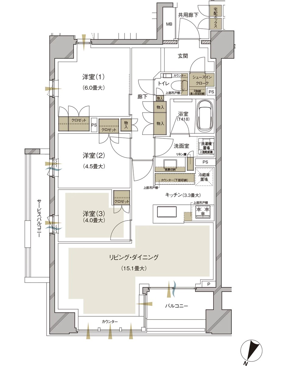 ブランズ護国寺富士見坂 タイプA間取り図