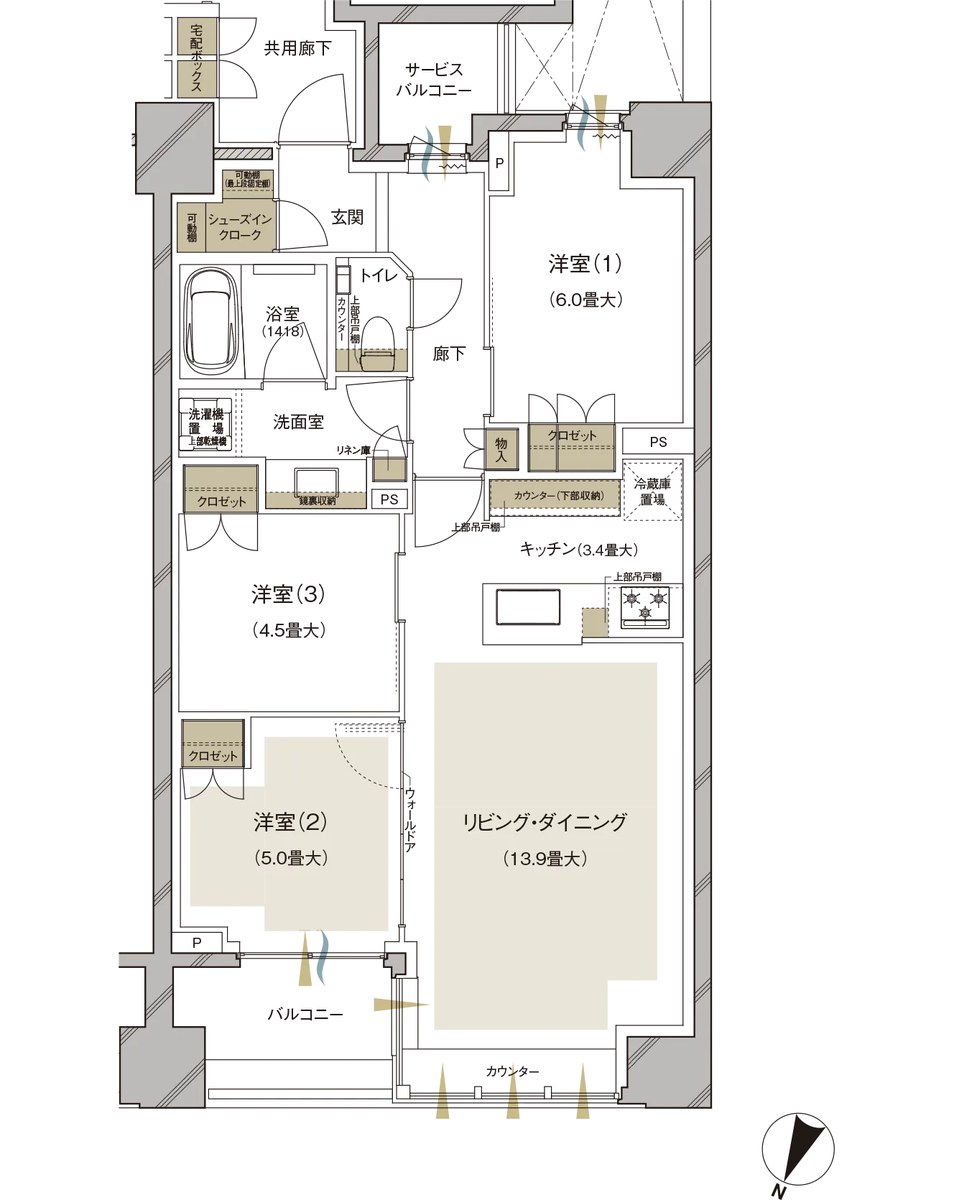 ブランズ護国寺富士見坂 タイプB間取り図