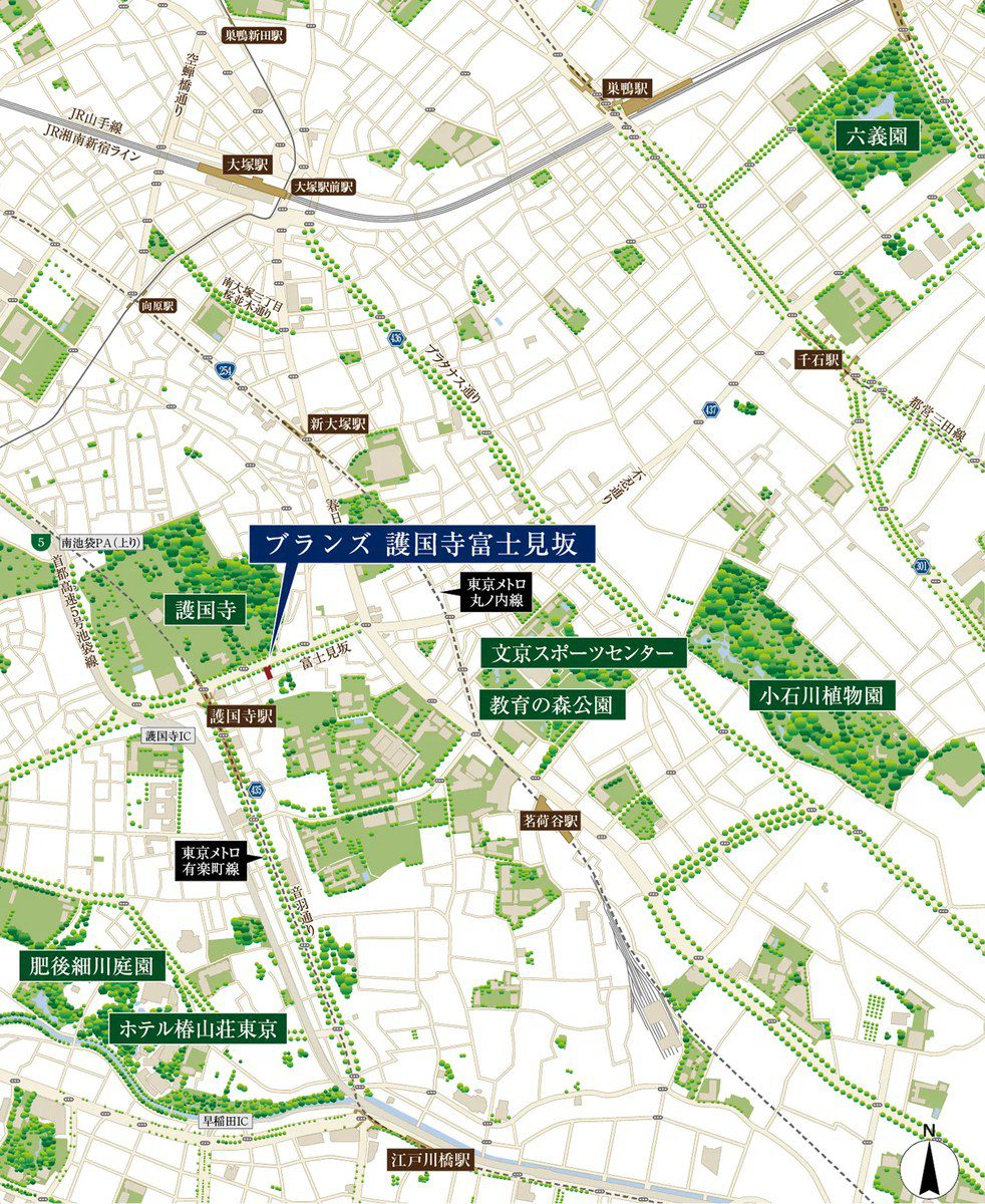 ブランズ護国寺富士見坂 現地案内図